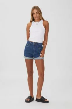 COTTON ON High Rise Classic Stretch Denim Short