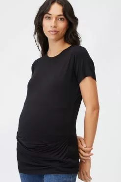 COTTON ON Maternity Wrap Front Short Sleeve Top