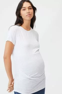 COTTON ON Maternity Wrap Front Short Sleeve Top