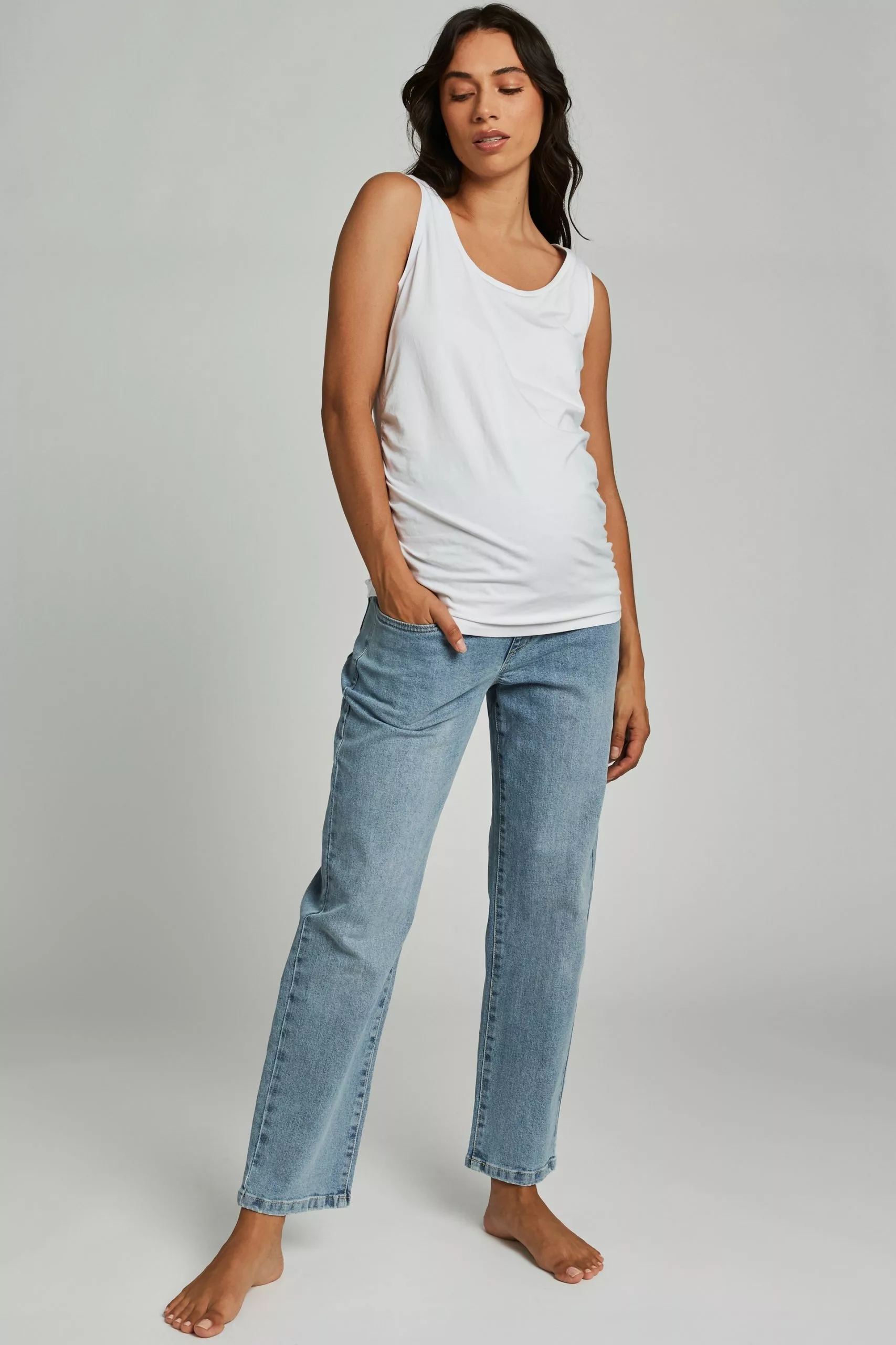 COTTON ON Maternity Straight Stretch Jean (Over Belly) - Image 4