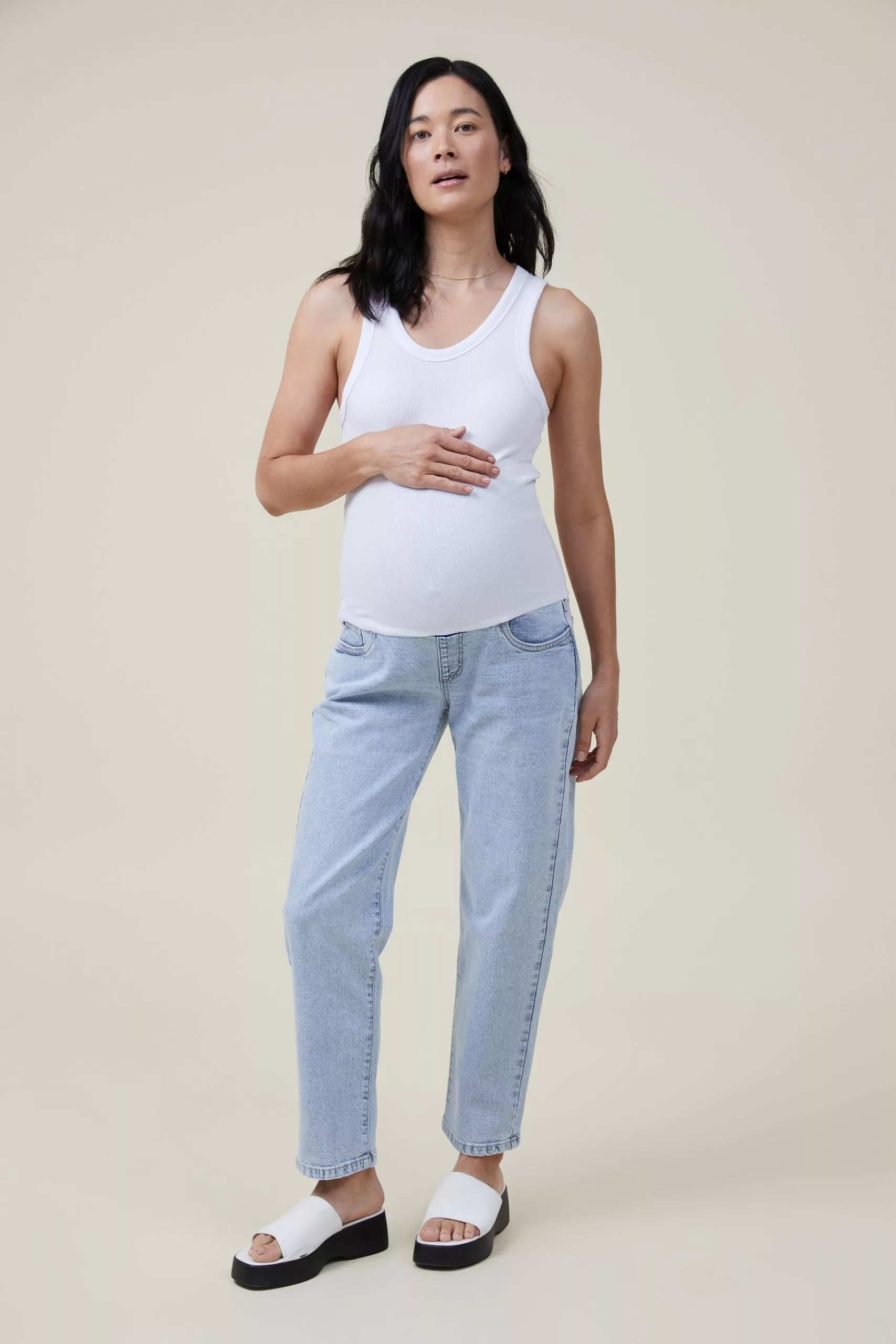 COTTON ON Maternity Straight Stretch Jean (Over Belly)