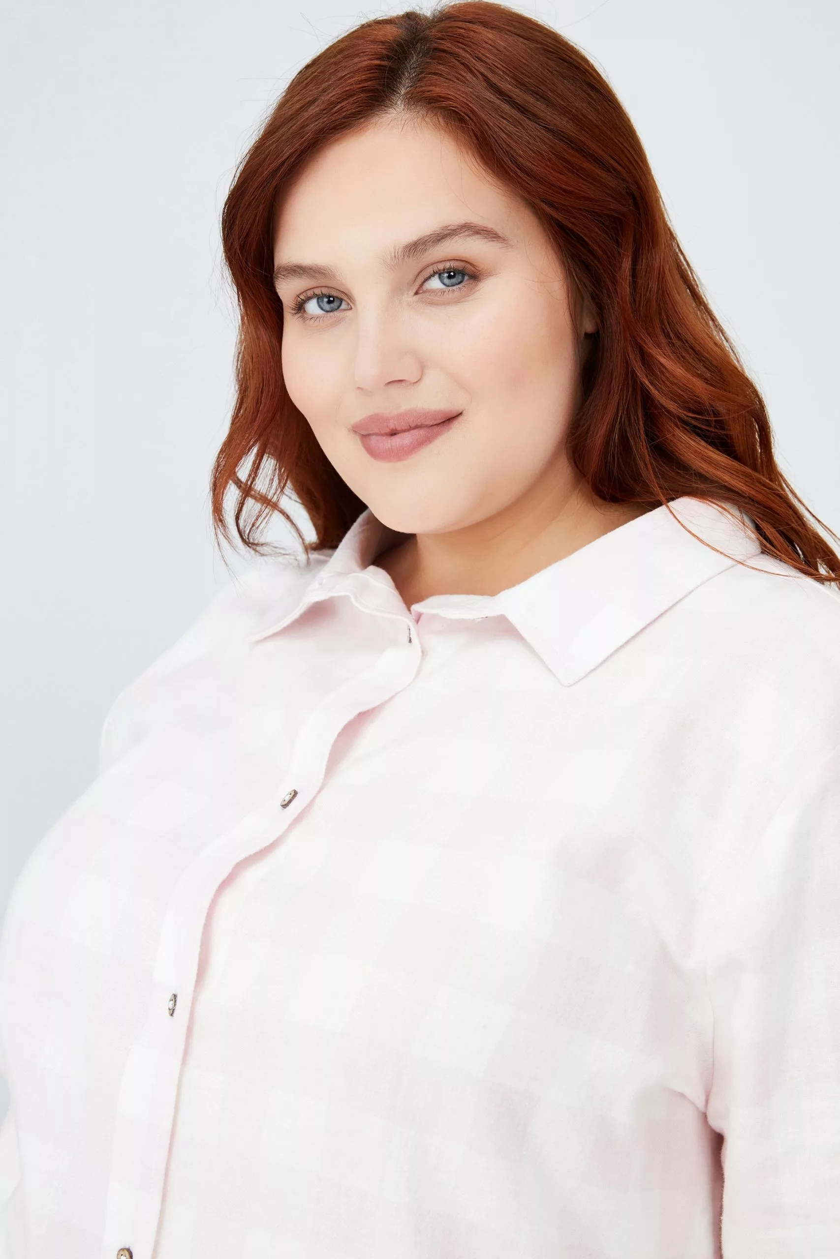 Body Curve Flannel Bed Shirt - Image 2