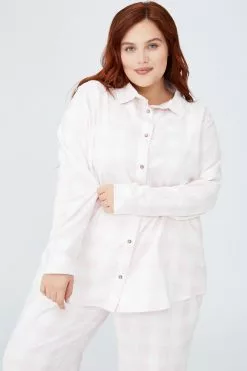 Body Curve Flannel Bed Shirt