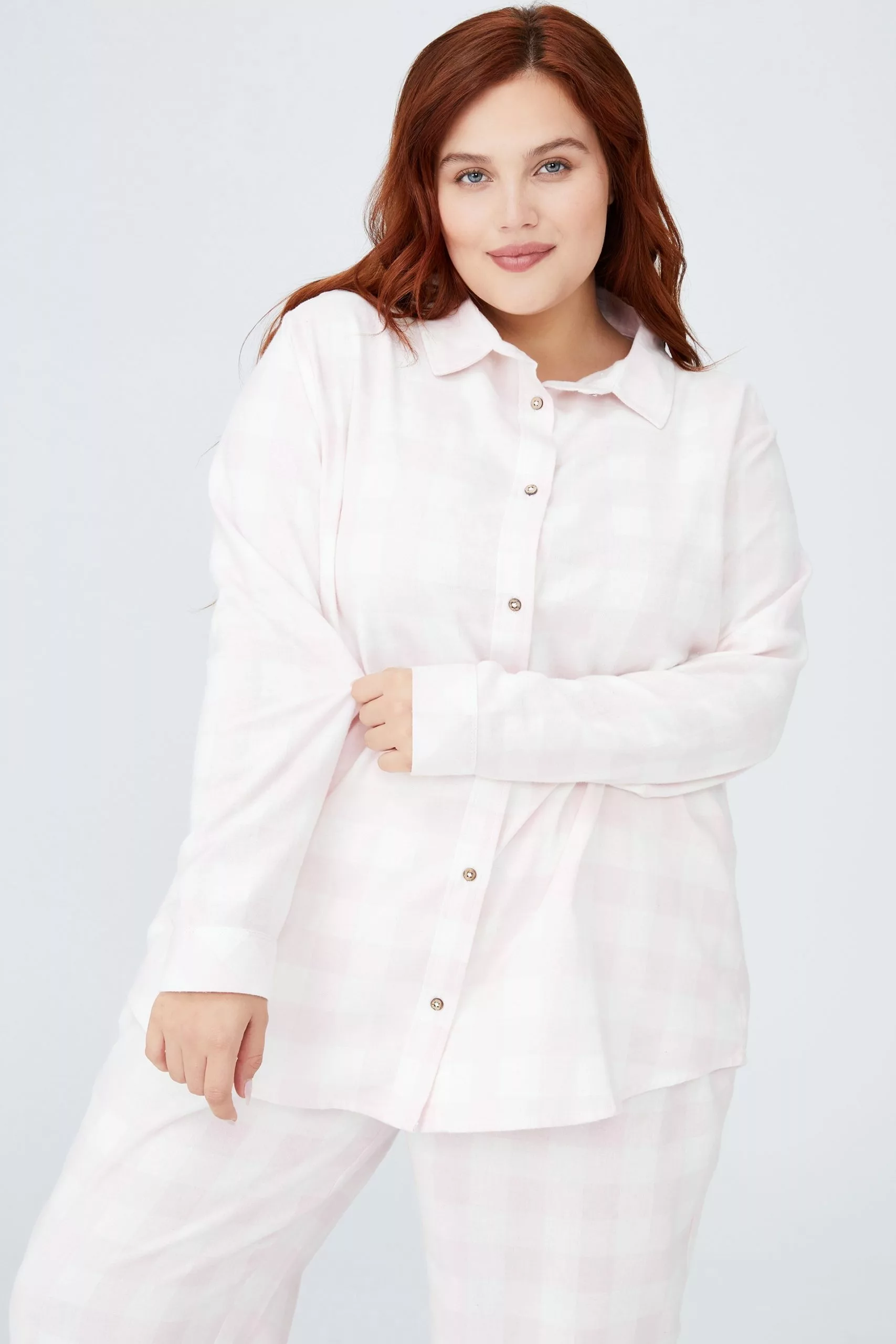 Body Curve Flannel Bed Shirt