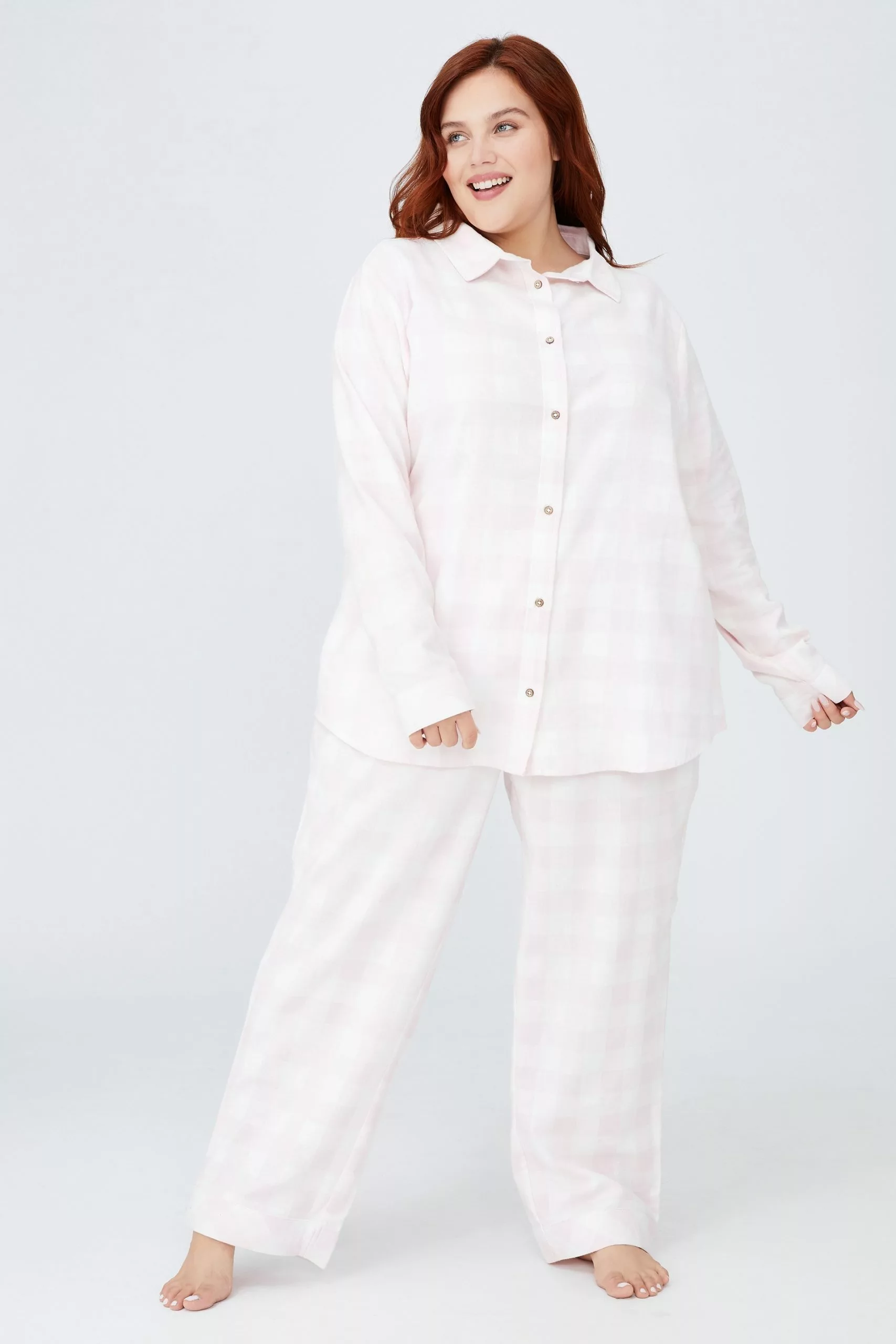 Body Curve Flannel Bed Shirt - Image 4