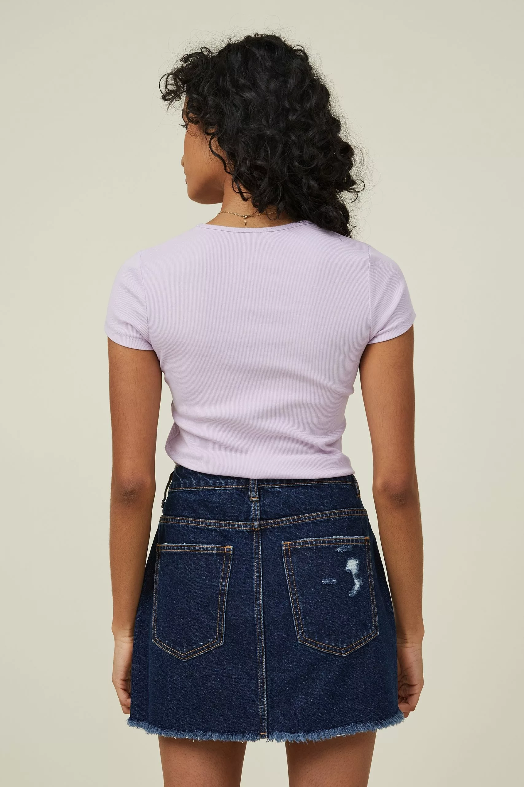 COTTON ON The One Organic Rib Crew Short Sleeve Tee - Image 3