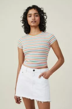 COTTON ON The One Organic Rib Crew Short Sleeve Tee