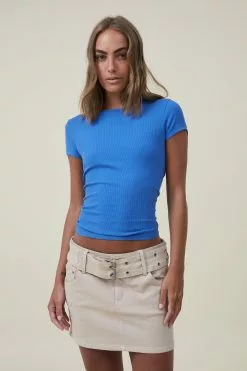 COTTON ON The One Organic Rib Crew Short Sleeve Tee