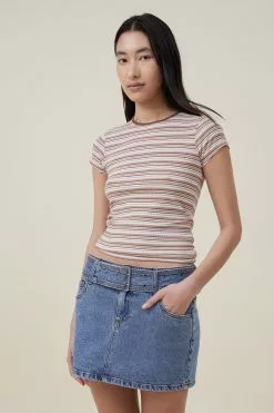 COTTON ON The One Organic Rib Crew Short Sleeve Tee