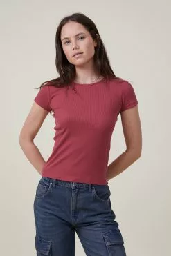 COTTON ON The One Organic Rib Crew Short Sleeve Tee