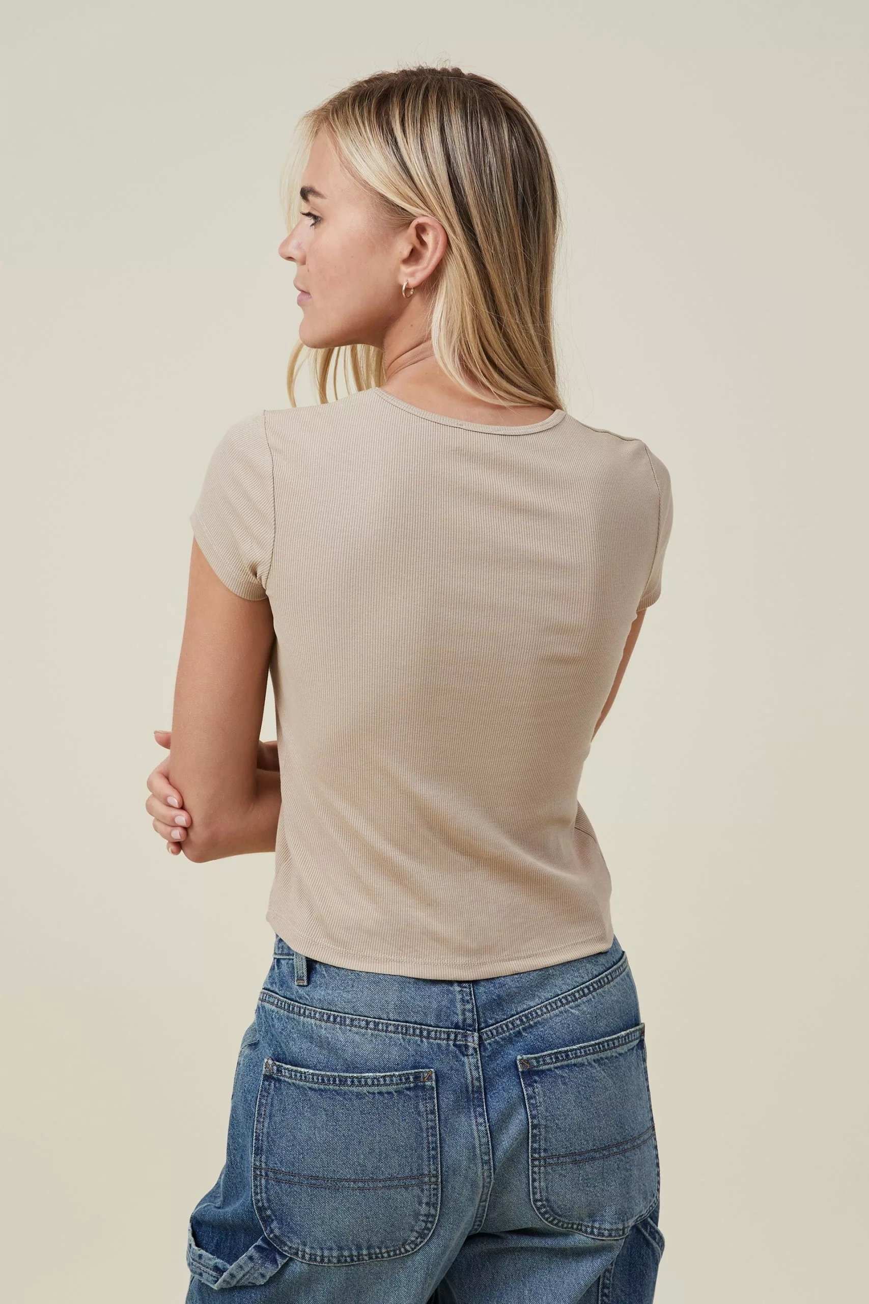 COTTON ON The One Organic Rib Crew Short Sleeve Tee - Image 3