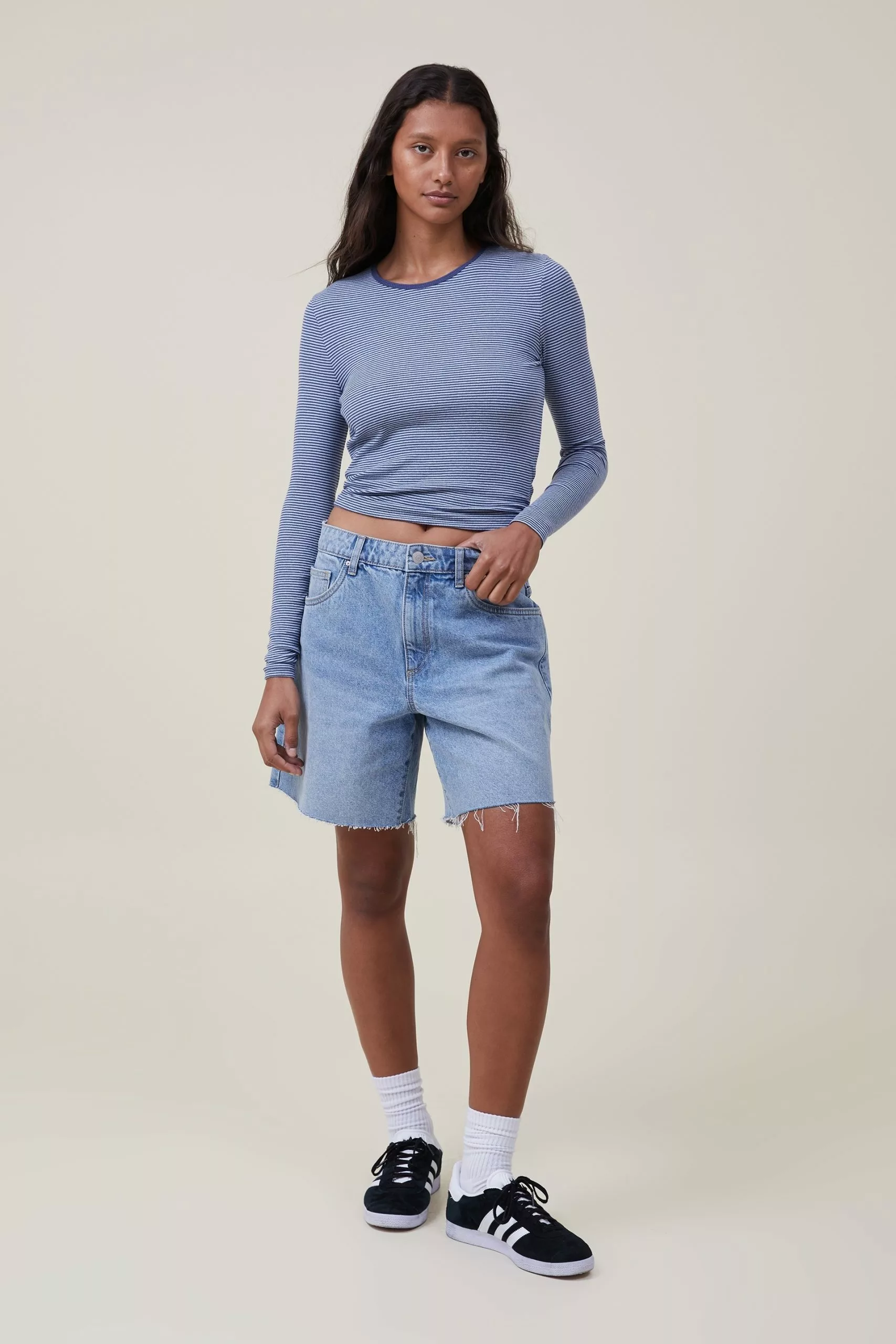 COTTON ON The One Organic Rib Crew Long Sleeve Top - Image 2