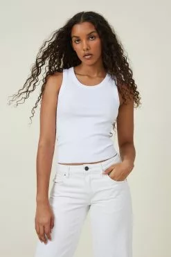 COTTON ON The One Organic Rib Scoop Tank