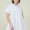 COTTON ON Curve Woven Nikki Mini Shirt Dress