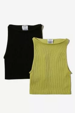COTTON ON Seamless Benni High Neck Tank_2 Pack