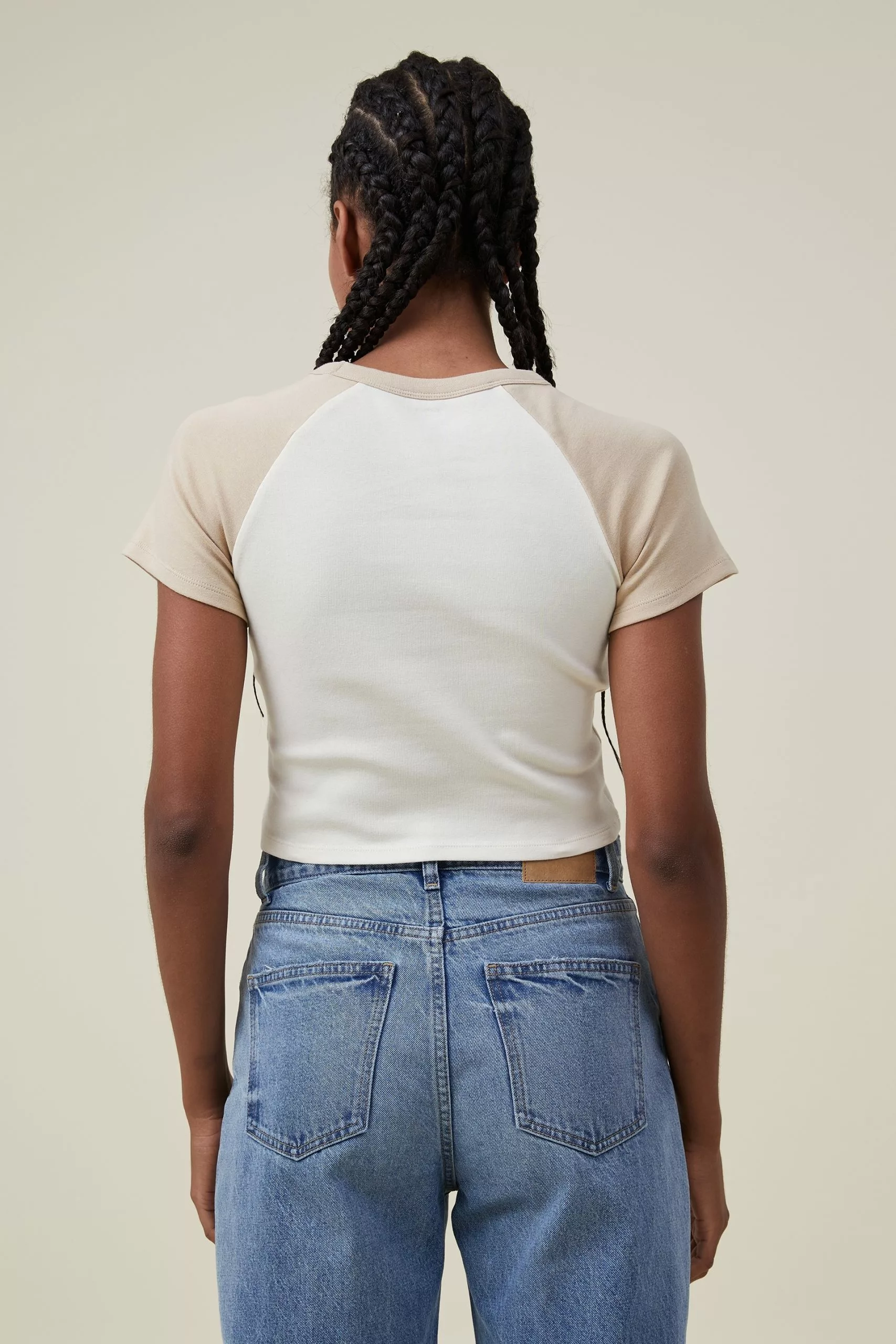 COTTON ON Micro Fit Rib Raglan Graphic Tee - Image 3