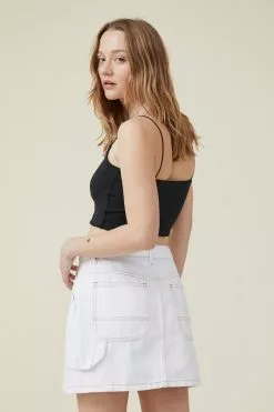 COTTON ON Cargo Denim Low Rise Mini Skirt