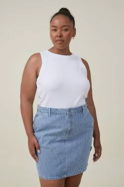 COTTON ON Curve Cargo Denim Mini Skirt
