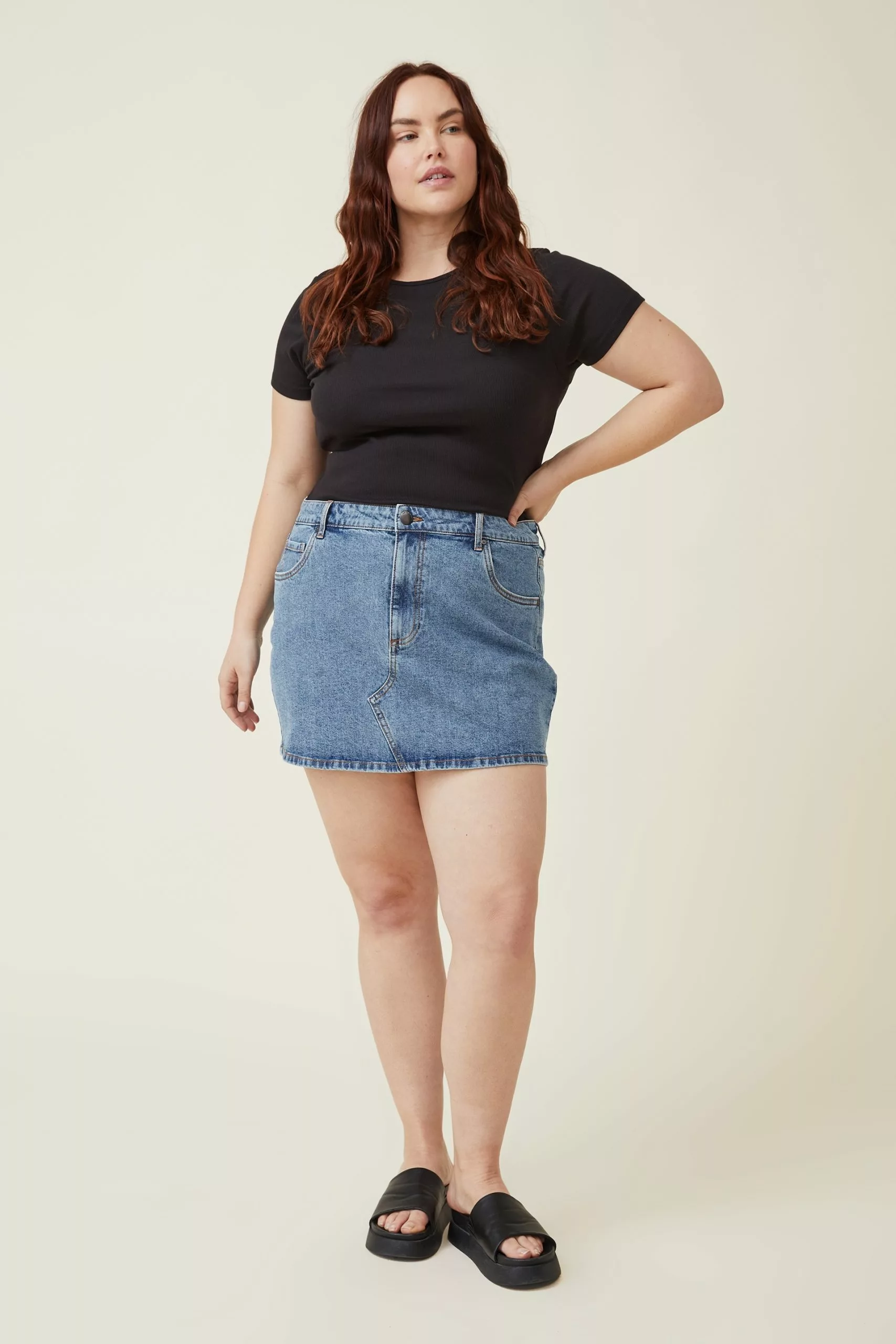 COTTON ON Curve Core Denim Mini Skirt - Image 4