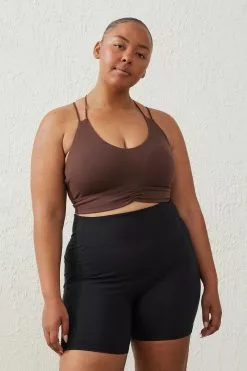 Body Curve Active Recycled Ruched Strappy Crop