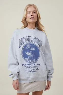 COTTON ON Elton John Crew Sweatshirt