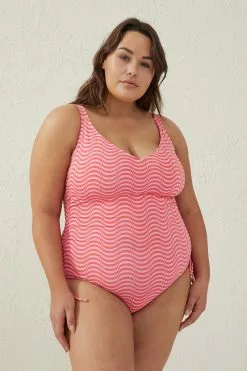 Body Curve Swim Rouched Side One Piece
