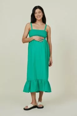 COTTON ON Maternity Friendly Shirred Midi Dress