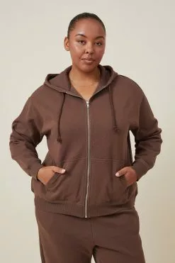 COTTON ON Curve Classic Zip Through Hoodie