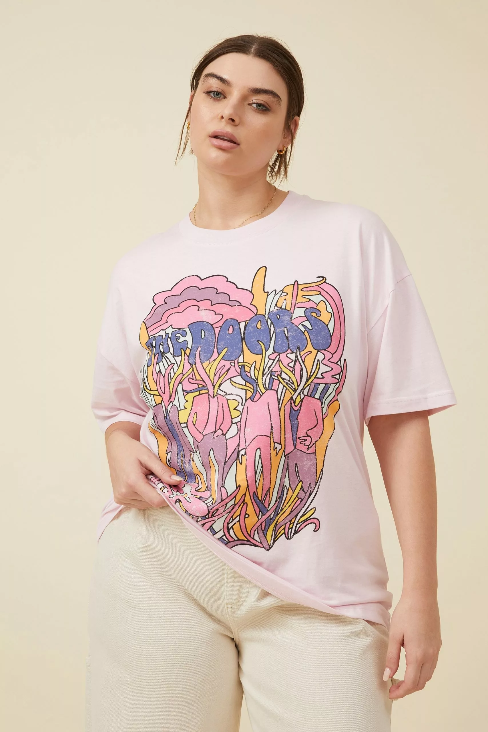 COTTON ON Curve Oversized License Band Tee