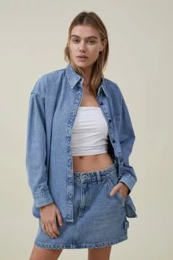 COTTON ON Oversized Denim Shirt