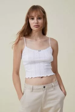 COTTON ON Paige Lace Trim Pointelle Cami