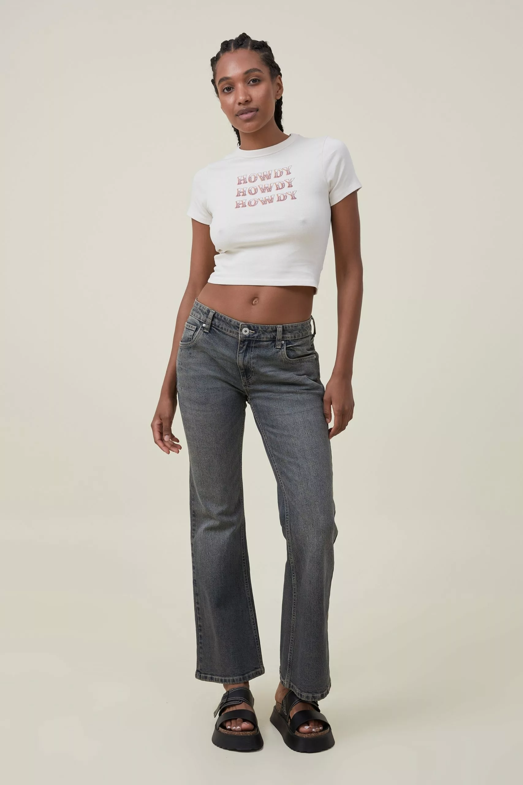 COTTON ON Fitted Rib Graphic Longline Tee - Image 2