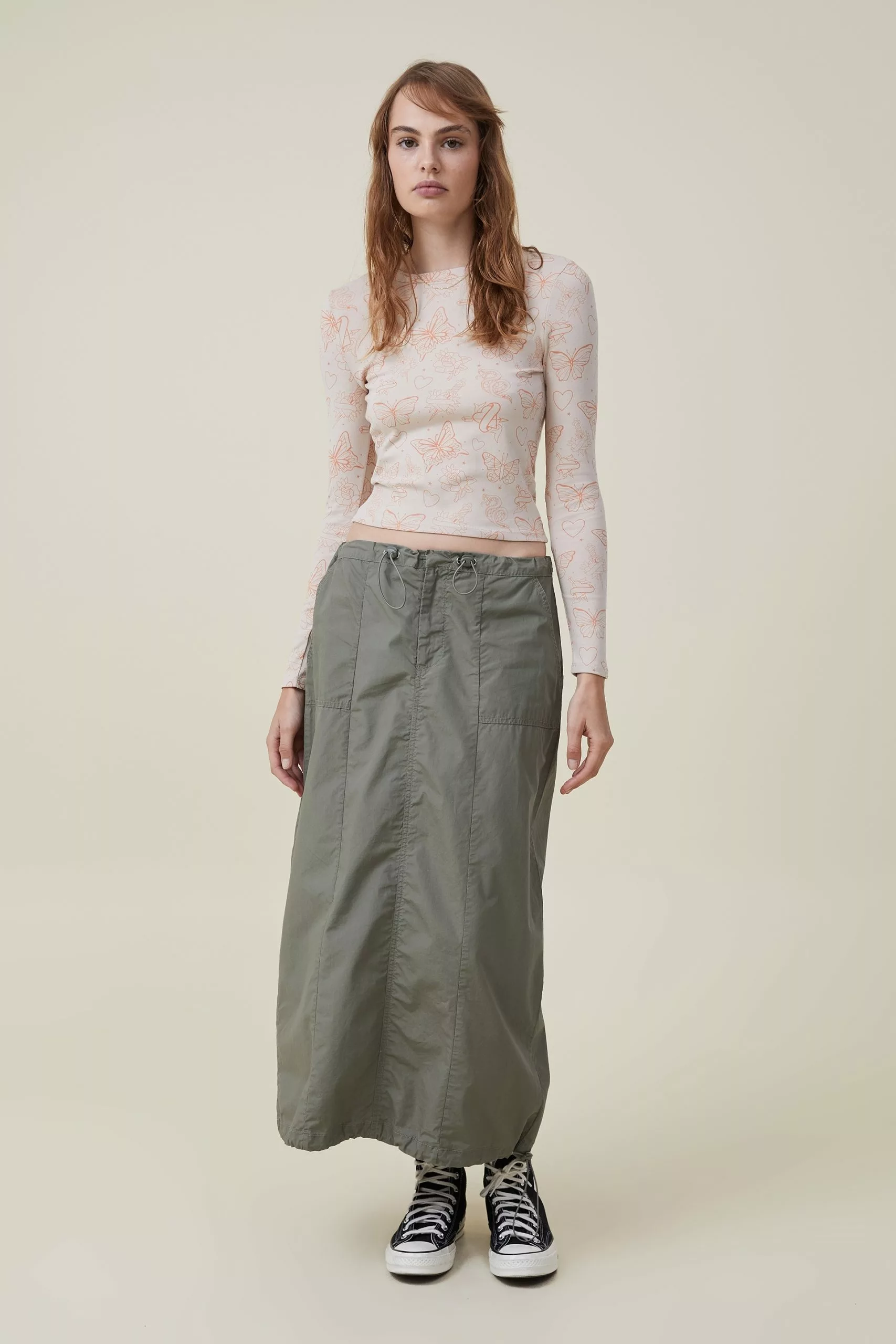 COTTON ON Fitted Rib Graphic Long Sleeve Top - Image 2