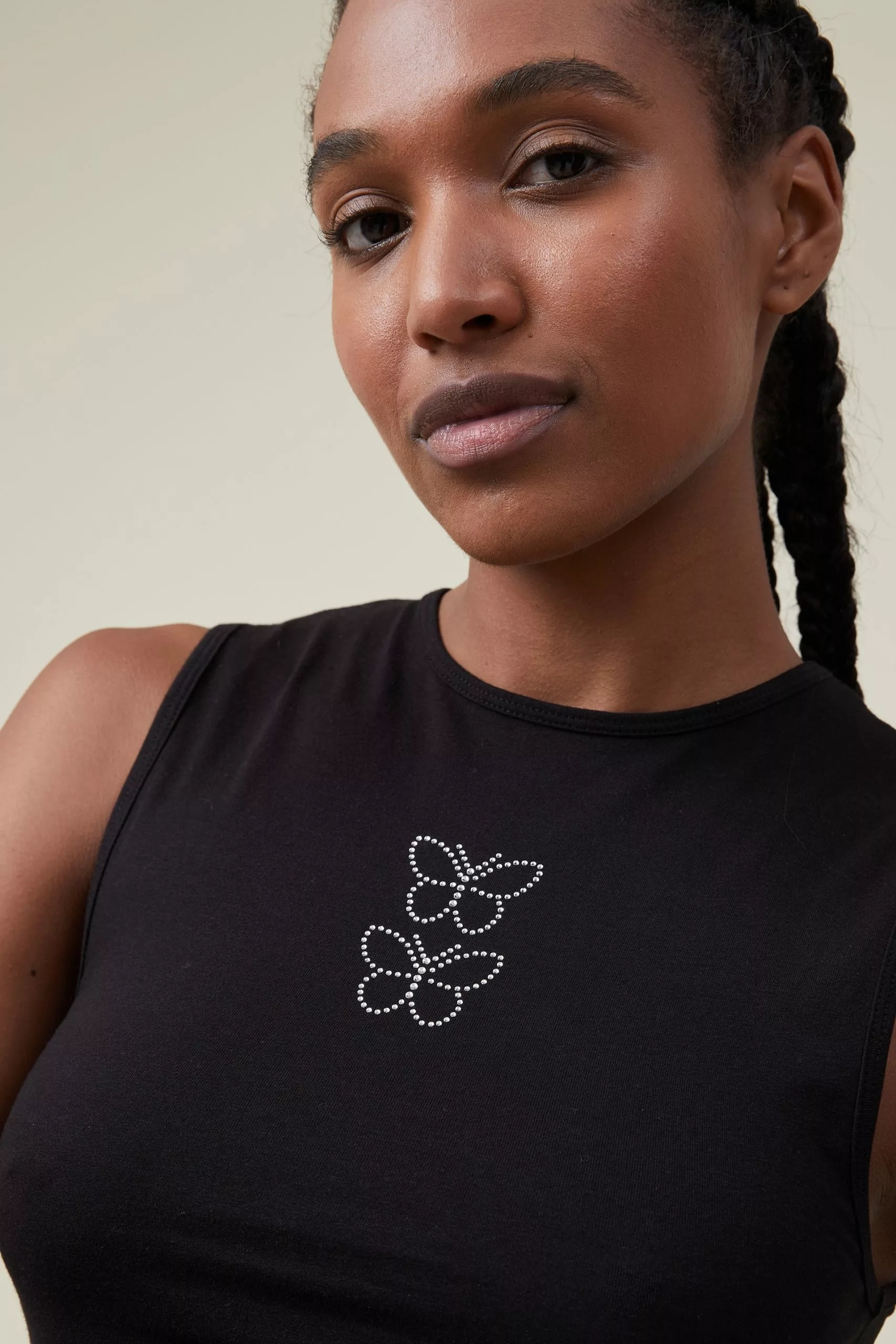 COTTON ON 90 S Crop Graphic Tank - Image 2