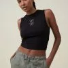 COTTON ON 90 S Crop Graphic Tank