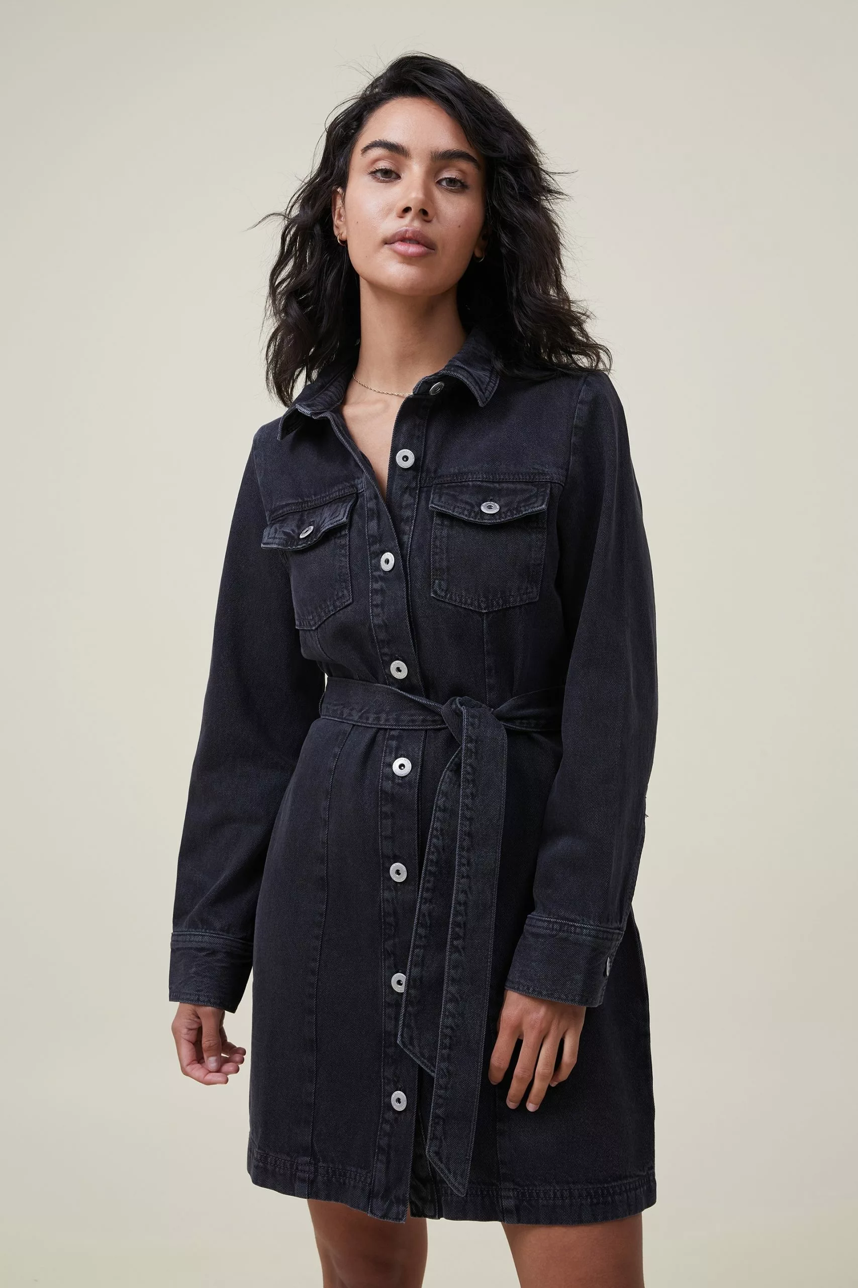 COTTON ON Ls Denim Mini Dress