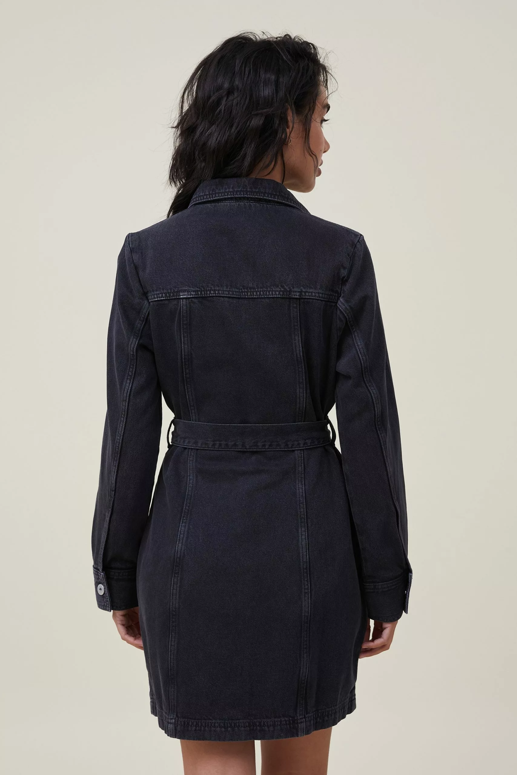 COTTON ON Ls Denim Mini Dress - Image 3