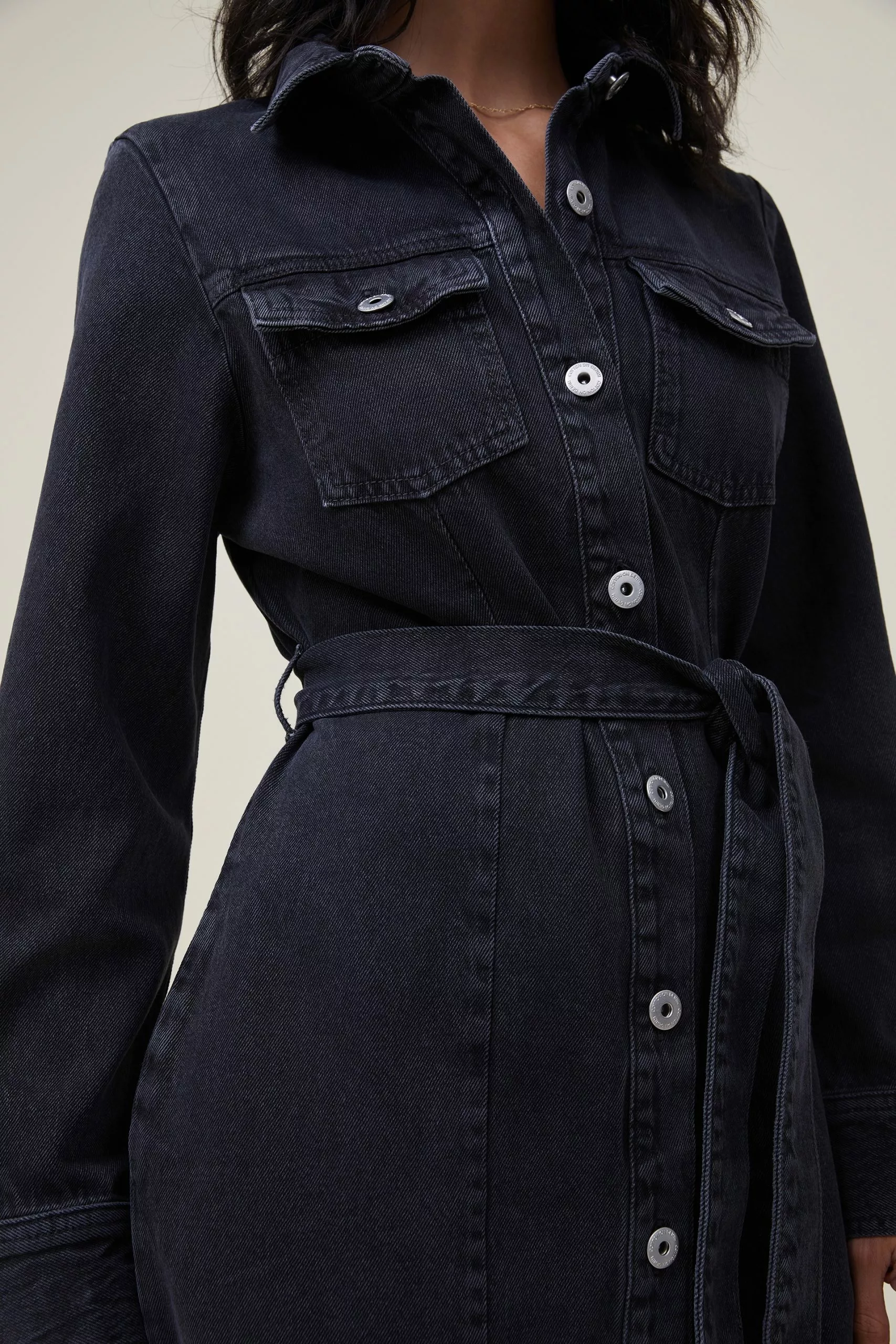 COTTON ON Ls Denim Mini Dress - Image 4