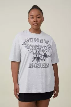 COTTON ON Curve Oversized Guns N Roses Graphic Tee