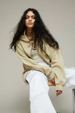 COTTON ON Classic Washed Zip-Through Hoodie