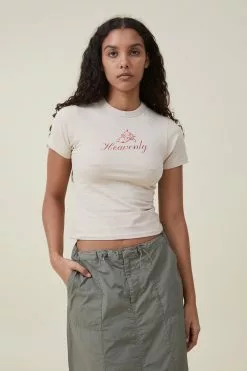 COTTON ON Fitted Graphic Longline Tee