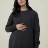 COTTON ON Maternity Classic Washed Side Split Crew Fleece