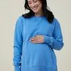 COTTON ON Maternity Classic Washed Side Split Crew Fleece