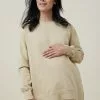 COTTON ON Maternity Classic Washed Side Split Crew Fleece