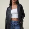 COTTON ON Faux Leather Dad Blazer