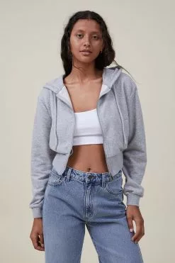 COTTON ON Cropped Fitted Zip Through