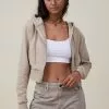COTTON ON Cropped Fitted Zip Through