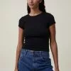 COTTON ON Claudia Pointelle Short Sleeve Tee