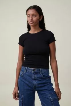 COTTON ON Claudia Pointelle Short Sleeve Tee