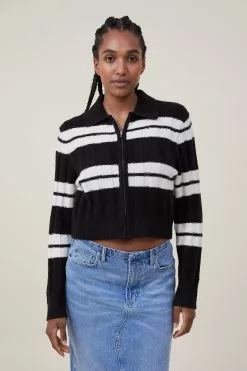 COTTON ON Zip Through Collar Cardigan